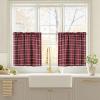 image:imageNICETOWN Buffalo Check Plaid 100 Blackout Curtains 84 Inches Long for Bedroom Living Room Thermal Insulated Room Darkening Rod Pocket Back Tab Drapes Olive Green 52 W x 84 L 2 PanelsPlaid  Red Christmas  White