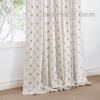 image:imageNICETOWN Farmhouse Geometric Curtains 96 inches Long Natural Linen Semi Sheer 250GSM Diamond Pattern Pocket amp Back Tab Window Treatments Light Filtering for Living Room W52 x L96 2 PanelsNatural