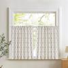 image:imageNICETOWN Farmhouse Geometric Curtains 96 inches Long Natural Linen Semi Sheer 250GSM Diamond Pattern Pocket amp Back Tab Window Treatments Light Filtering for Living Room W52 x L96 2 PanelsNatural