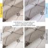 image:imageNICETOWN Farmhouse Geometric Curtains 96 inches Long Natural Linen Semi Sheer 250GSM Diamond Pattern Pocket amp Back Tab Window Treatments Light Filtering for Living Room W52 x L96 2 PanelsTaupe