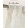 image:imageNICETOWN Farmhouse Valance Curtains 20 Inches Long for Kitchen amp Bathroom ThreeTiered Ruffle Valance Curtains Satin Texture Light Filtering Window Coverings 52 WBeige Linen