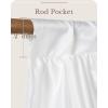 image:imageNICETOWN Farmhouse Valance Curtains 20 Inches Long for Kitchen amp Bathroom ThreeTiered Ruffle Valance Curtains Satin Texture Light Filtering Window Coverings 52 WWhite