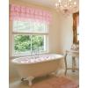 image:imageNICETOWN Farmhouse Valance Curtains 20 Inches Long for Kitchen amp Bathroom ThreeTiered Ruffle Valance Curtains Satin Texture Light Filtering Window Coverings 52 WPink