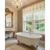 image:imageNICETOWN Farmhouse Valance Curtains 20 Inches Long for Kitchen amp Bathroom ThreeTiered Ruffle Valance Curtains Satin Texture Light Filtering Window Coverings 52 WBeige Linen