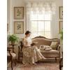 image:imageNICETOWN Farmhouse Valance Curtains 20 Inches Long for Kitchen amp Bathroom ThreeTiered Ruffle Valance Curtains Satin Texture Light Filtering Window Coverings 52 WLinen