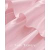 image:imageNICETOWN Farmhouse Valance Curtains 20 Inches Long for Kitchen amp Bathroom ThreeTiered Ruffle Valance Curtains Satin Texture Light Filtering Window Coverings 52 WPink