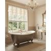 image:imageNICETOWN Farmhouse Valance Curtains 20 Inches Long for Kitchen amp Bathroom ThreeTiered Ruffle Valance Curtains Satin Texture Light Filtering Window Coverings 52 WLinen