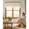 image:imageNICETOWN Farmhouse Valance Curtains 20 Inches Long for Kitchen amp Bathroom ThreeTiered Ruffle Valance Curtains Satin Texture Light Filtering Window Coverings 52 WBeige Linen