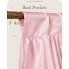image:imageNICETOWN Farmhouse Valance Curtains 20 Inches Long for Kitchen amp Bathroom ThreeTiered Ruffle Valance Curtains Satin Texture Light Filtering Window Coverings 52 WPink