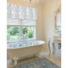image:imageNICETOWN Farmhouse Valance Curtains 20 Inches Long for Kitchen amp Bathroom ThreeTiered Ruffle Valance Curtains Satin Texture Light Filtering Window Coverings 52 WWhite