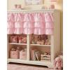 image:imageNICETOWN Farmhouse Valance Curtains 20 Inches Long for Kitchen amp Bathroom ThreeTiered Ruffle Valance Curtains Satin Texture Light Filtering Window Coverings 52 WPink
