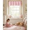 image:imageNICETOWN Farmhouse Valance Curtains 20 Inches Long for Kitchen amp Bathroom ThreeTiered Ruffle Valance Curtains Satin Texture Light Filtering Window Coverings 52 WPink