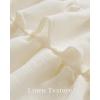 image:imageNICETOWN Farmhouse Valance Curtains 20 Inches Long for Kitchen amp Bathroom ThreeTiered Ruffle Valance Curtains Satin Texture Light Filtering Window Coverings 52 WBeige Linen