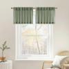 image:imageNICETOWN Natural Pinch Pleated Linen Kitchen Curtains 36 Inches Long 2 Panels Set Farmhouse Light Filtering Short Curtains for Cafe Bar Living Room Bedroom Window 40 W x 36 LSage Green