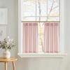 image:imageNICETOWN Natural Pinch Pleated Linen Kitchen Curtains 36 Inches Long 2 Panels Set Farmhouse Light Filtering Short Curtains for Cafe Bar Living Room Bedroom Window 40 W x 36 LLight Pink