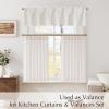 image:imageNICETOWN Natural Pinch Pleated Linen Kitchen Curtains 36 Inches Long 2 Panels Set Farmhouse Light Filtering Short Curtains for Cafe Bar Living Room Bedroom Window 40 W x 36 LNatural