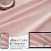 image:imageNICETOWN Natural Pinch Pleated Linen Kitchen Curtains 36 Inches Long 2 Panels Set Farmhouse Light Filtering Short Curtains for Cafe Bar Living Room Bedroom Window 40 W x 36 LLight Pink