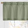 image:imageNICETOWN Natural Pinch Pleated Linen Kitchen Curtains 36 Inches Long 2 Panels Set Farmhouse Light Filtering Short Curtains for Cafe Bar Living Room Bedroom Window 40 W x 36 LSage Green