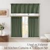 image:imageNICETOWN Natural Pinch Pleated Linen Kitchen Curtains 36 Inches Long 2 Panels Set Farmhouse Light Filtering Short Curtains for Cafe Bar Living Room Bedroom Window 40 W x 36 LForest Green