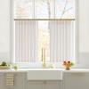 image:imageNICETOWN Natural Pinch Pleated Linen Kitchen Curtains 36 Inches Long 2 Panels Set Farmhouse Light Filtering Short Curtains for Cafe Bar Living Room Bedroom Window 40 W x 36 LNatural