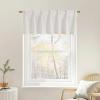 image:imageNICETOWN Natural Pinch Pleated Linen Kitchen Curtains 36 Inches Long 2 Panels Set Farmhouse Light Filtering Short Curtains for Cafe Bar Living Room Bedroom Window 40 W x 36 LNatural