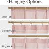 image:imageNICETOWN Natural Pinch Pleated Linen Kitchen Curtains 36 Inches Long 2 Panels Set Farmhouse Light Filtering Short Curtains for Cafe Bar Living Room Bedroom Window 40 W x 36 LLight Pink