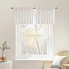 image:imageNICETOWN Natural Pinch Pleated Linen Kitchen Curtains 36 Inches Long 2 Panels Set Farmhouse Light Filtering Short Curtains for Cafe Bar Living Room Bedroom Window 40 W x 36 LNatural
