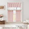image:imageNICETOWN Natural Pinch Pleated Linen Kitchen Curtains 36 Inches Long 2 Panels Set Farmhouse Light Filtering Short Curtains for Cafe Bar Living Room Bedroom Window 40 W x 36 LLight Pink