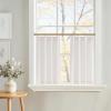 image:imageNICETOWN Natural Pinch Pleated Linen Kitchen Curtains 36 Inches Long 2 Panels Set Farmhouse Light Filtering Short Curtains for Cafe Bar Living Room Bedroom Window 40 W x 36 LNatural