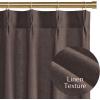 image:imageNICETOWN Natural Pinch Pleated Linen Kitchen Curtains 36 Inches Long 2 Panels Set Farmhouse Light Filtering Short Curtains for Cafe Bar Living Room Bedroom Window 40 W x 36 LTaupe