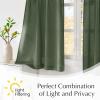 image:imageNICETOWN Natural Pinch Pleated Linen Kitchen Curtains 36 Inches Long 2 Panels Set Farmhouse Light Filtering Short Curtains for Cafe Bar Living Room Bedroom Window 40 W x 36 LForest Green