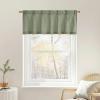 image:imageNICETOWN Natural Pinch Pleated Linen Kitchen Curtains 36 Inches Long 2 Panels Set Farmhouse Light Filtering Short Curtains for Cafe Bar Living Room Bedroom Window 40 W x 36 LSage Green