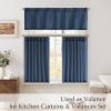 image:imageNICETOWN Natural Pinch Pleated Linen Kitchen Curtains 36 Inches Long 2 Panels Set Farmhouse Light Filtering Short Curtains for Cafe Bar Living Room Bedroom Window 40 W x 36 LNavy Blue