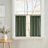 image:imageNICETOWN Natural Pinch Pleated Linen Kitchen Curtains 36 Inches Long 2 Panels Set Farmhouse Light Filtering Short Curtains for Cafe Bar Living Room Bedroom Window 40 W x 36 LForest Green