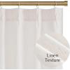 image:imageNICETOWN Natural Pinch Pleated Linen Kitchen Curtains 36 Inches Long 2 Panels Set Farmhouse Light Filtering Short Curtains for Cafe Bar Living Room Bedroom Window 40 W x 36 LNatural
