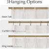 image:imageNICETOWN Natural Pinch Pleated Linen Kitchen Curtains 36 Inches Long 2 Panels Set Farmhouse Light Filtering Short Curtains for Cafe Bar Living Room Bedroom Window 40 W x 36 LNatural