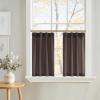 image:imageNICETOWN Natural Pinch Pleated Linen Kitchen Curtains 36 Inches Long 2 Panels Set Farmhouse Light Filtering Short Curtains for Cafe Bar Living Room Bedroom Window 40 W x 36 LTaupe