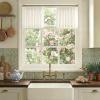 image:imageNICETOWN Natural Pinch Pleated Linen Kitchen Curtains 36 Inches Long 2 Panels Set Farmhouse Light Filtering Short Curtains for Cafe Bar Living Room Bedroom Window 40 W x 36 LNatural