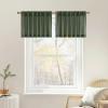 image:imageNICETOWN Natural Pinch Pleated Linen Kitchen Curtains 36 Inches Long 2 Panels Set Farmhouse Light Filtering Short Curtains for Cafe Bar Living Room Bedroom Window 40 W x 36 LForest Green