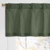 image:imageNICETOWN Natural Pinch Pleated Linen Kitchen Curtains 36 Inches Long 2 Panels Set Farmhouse Light Filtering Short Curtains for Cafe Bar Living Room Bedroom Window 40 W x 36 LForest Green