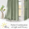 image:imageNICETOWN Natural Pinch Pleated Linen Kitchen Curtains 36 Inches Long 2 Panels Set Farmhouse Light Filtering Short Curtains for Cafe Bar Living Room Bedroom Window 40 W x 36 LSage Green