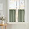 image:imageNICETOWN Natural Pinch Pleated Linen Kitchen Curtains 36 Inches Long 2 Panels Set Farmhouse Light Filtering Short Curtains for Cafe Bar Living Room Bedroom Window 40 W x 36 LSage Green