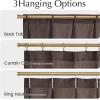 image:imageNICETOWN Natural Pinch Pleated Linen Kitchen Curtains 36 Inches Long 2 Panels Set Farmhouse Light Filtering Short Curtains for Cafe Bar Living Room Bedroom Window 40 W x 36 LTaupe