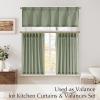 image:imageNICETOWN Natural Pinch Pleated Linen Kitchen Curtains 36 Inches Long 2 Panels Set Farmhouse Light Filtering Short Curtains for Cafe Bar Living Room Bedroom Window 40 W x 36 LSage Green