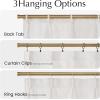 image:imageNICETOWN Natural Pinch Pleated Linen Kitchen Curtains 36 Inches Long 2 Panels Set Farmhouse Light Filtering Short Curtains for Cafe Bar Living Room Bedroom Window 40 W x 36 LNatural