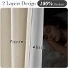 image:imageNICETOWN PRO 100 Blackout Pinch Pleated Curtains 96 inches Long 2 Panels Set Linen Blend Thermal Drapes Window Treatments for Living RoomBedroom W40 x L96Beige