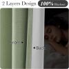 image:imageNICETOWN PRO 100 Blackout Pinch Pleated Curtains 96 inches Long 2 Panels Set Linen Blend Thermal Drapes Window Treatments for Living RoomBedroom W40 x L96Sage Green