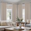 image:imageNICETOWN PRO 100 Blackout Pinch Pleated Curtains 96 inches Long 2 Panels Set Linen Blend Thermal Drapes Window Treatments for Living RoomBedroom W40 x L96Taupe