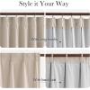 image:imageNICETOWN PRO 100 Blackout Pinch Pleated Curtains 96 inches Long 2 Panels Set Linen Blend Thermal Drapes Window Treatments for Living RoomBedroom W40 x L96Taupe