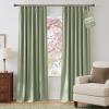 image:imageNICETOWN PRO 100 Blackout Pinch Pleated Curtains 96 inches Long 2 Panels Set Linen Blend Thermal Drapes Window Treatments for Living RoomBedroom W40 x L96Sage Green